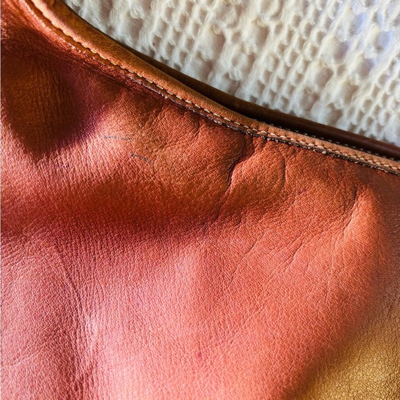 Coach Brown Leather Crescent Moon Handbag / Shoulder Bag - Picture 5 of 14